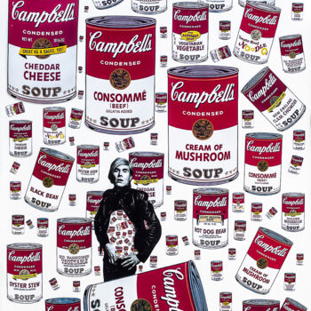 Collages titled "Andy Warhol" by Igor Matvienko, Original Artwork, Collages