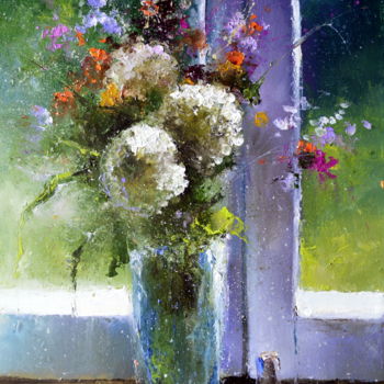 Painting titled "Bouquet" by Igor Medvedev, Original Artwork, Oil