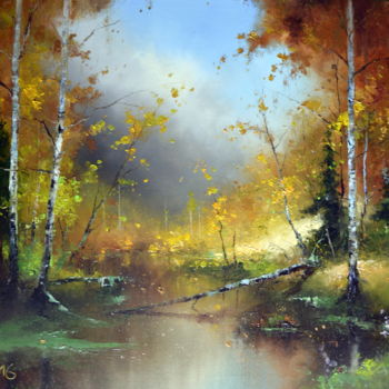 Ζωγραφική με τίτλο "Autumn jazz" από Игорь Медведев, Αυθεντικά έργα τέχνης, Λάδι