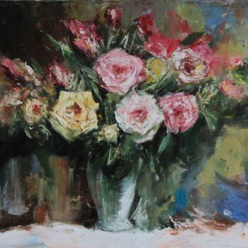 Painting titled "flowers" by Igor Navrotski, Original Artwork, Oil