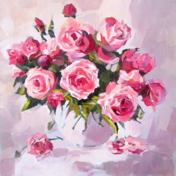 제목이 "Розы"인 미술작품 Igor Pautov로, 원작, 기름