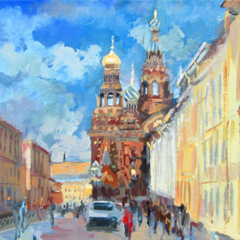 Painting titled "Ветреный день" by Igor Pautov, Original Artwork, Oil