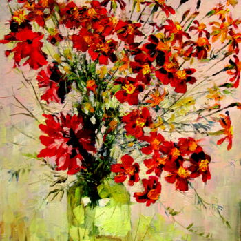 Картина под названием "Осенний салют" - Igor Pautov, Подлинное произведение искусства, Масло