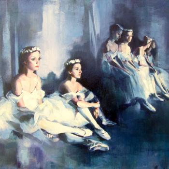 Painting titled "За кулисами" by Igor Pautov, Original Artwork, Oil