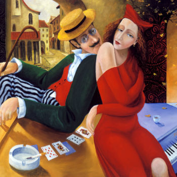 Pintura titulada ""The Date"" por Igor Postash, Obra de arte original, Acrílico