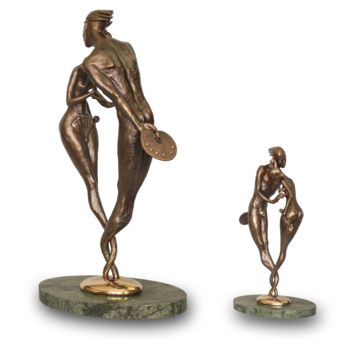雕塑 标题为“Monogamy” 由Igor Romanovsky, 原创艺术品, 青铜