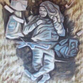 Painting titled "Вой На." by Igor Ryazantsev, Original Artwork, Acrylic