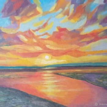 Pintura titulada "Sunsets are the hei…" por Igor Sem, Obra de arte original, Oleo Montado en Bastidor de camilla de madera