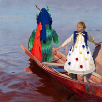 Pittura intitolato "boat trip" da Igor Skaletsky, Opera d'arte originale, Acrilico