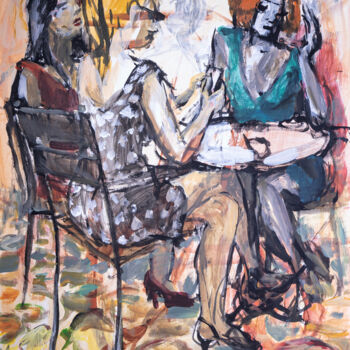 Pintura intitulada "Friends at a summer…" por Igor Studenikin (iSt), Obras de arte originais, Acrílico
