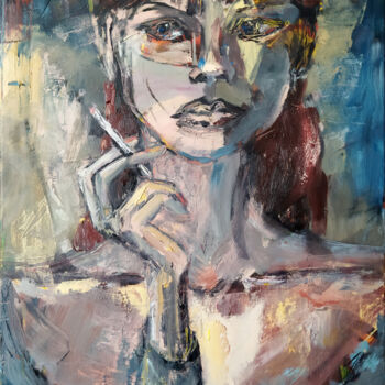 Картина под названием "Jackie portrait" - Igor Studenikin (iSt), Подлинное произведение искусства, Масло