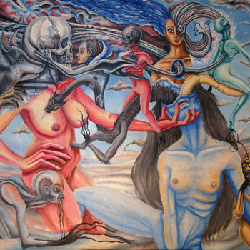 Картина под названием "Сёстры" - Igor Suhov, Подлинное произведение искусства, Масло