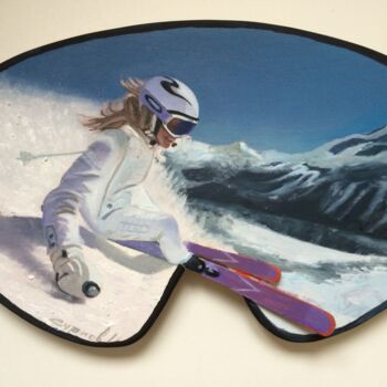 绘画 标题为“Горные лыжи 3 D” 由Игорь Сурков, 原创艺术品, 油