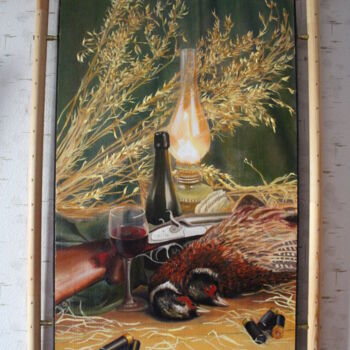 Peinture intitulée "Охотничий натюрморт…" par Igor Surkov, Œuvre d'art originale, Huile