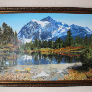 Картина под названием "Пейзаж горы" - Игорь Сурков, Подлинное произведение искусства, Масло