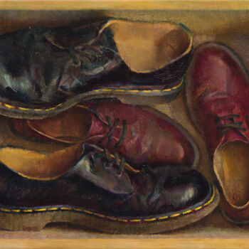 Картина под названием "Shoebox" - Igor Sventitski, Подлинное произведение искусства, Масло Установлен на Деревянная рама для…