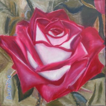 Картина под названием "Роза." - Bazzilio, Подлинное произведение искусства, Масло