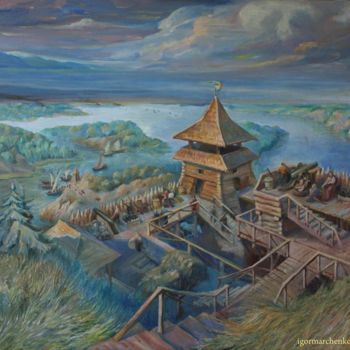 Painting titled "Zaporozhye" by Igor Marchenko, Original Artwork