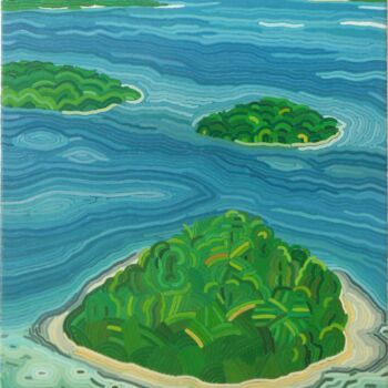Ζωγραφική με τίτλο "Melanesien" από Igors Gengeris, Αυθεντικά έργα τέχνης, Λάδι