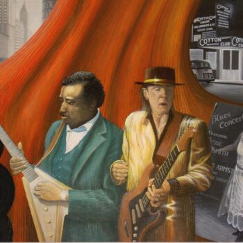 Pintura titulada "Blues déprimé, Down…" por Igors Gengeris, Obra de arte original, Oleo