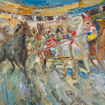 Картина под названием "бега" - Игорь Семенихин, Подлинное произведение искусства