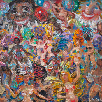 Картина под названием "Карнавал" - Игорь Семенихин, Подлинное произведение искусства