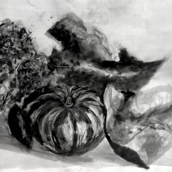 Drawing titled "Pumpkin" by Igzotic, Original Artwork, Chalk