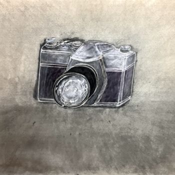 Drawing titled "Analog" by Igzotic, Original Artwork, Chalk