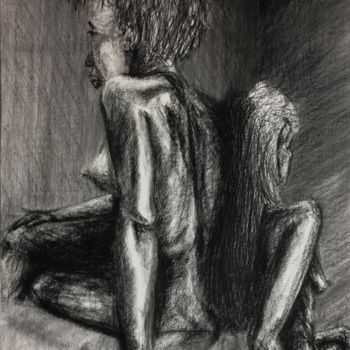 Drawing titled "Palmetto" by Igzotic, Original Artwork, Charcoal