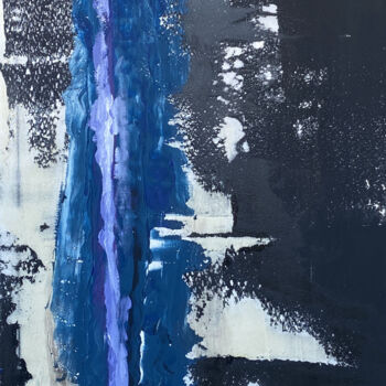 Pittura intitolato "Ondulations bleues" da Ih Studio Isabelle Hamard, Opera d'arte originale, Acrilico Montato su Telaio per…