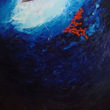 Malerei mit dem Titel "The deep!" von Ihab Mikhail, Original-Kunstwerk, Öl
