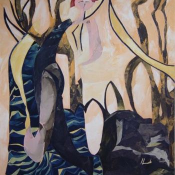 Pittura intitolato "Lady of the forest" da Ihab Mikhail, Opera d'arte originale, Olio