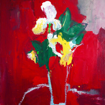 Картина под названием "Flowers of the sun" - Ihor Melnyk, Подлинное произведение искусства, Масло