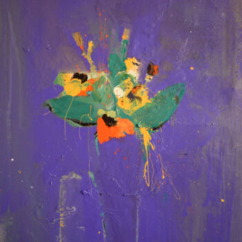 Pintura intitulada "Sparkling bouquet" por Ihor Melnyk, Obras de arte originais, Óleo