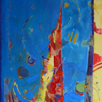Pittura intitolato "Sky and Dawn" da Ihor Melnyk, Opera d'arte originale, Olio