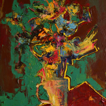 Painting titled "Wildflowers" by Ihor Melnyk, Original Artwork, Oil