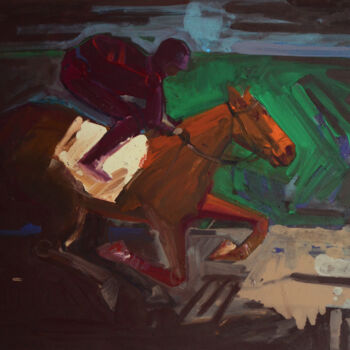 Ζωγραφική με τίτλο "Last race" από Ihor Melnyk, Αυθεντικά έργα τέχνης, Ακρυλικό