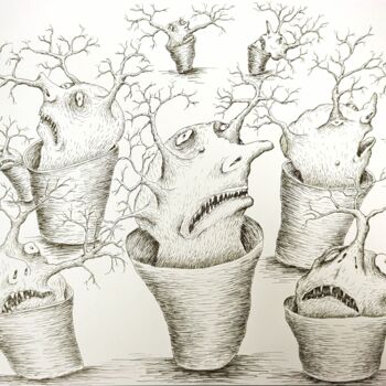 Zeichnungen mit dem Titel "Personality formati…" von Ihor Miroshnycnenko (Miro), Original-Kunstwerk, Tinte