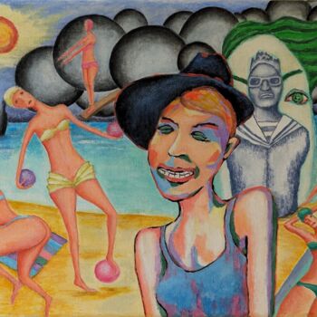 Peinture intitulée "On the beach before…" par Ihor Miroshnycnenko (Miro), Œuvre d'art originale, Acrylique