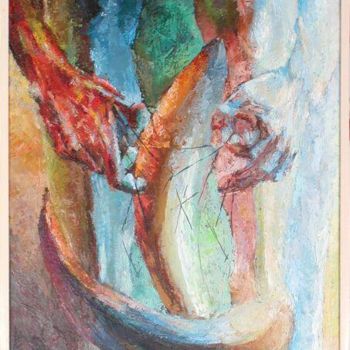 Картина под названием "Руки.Средняя часть…" - Игорь Карачевский, Подлинное произведение искусства, Масло