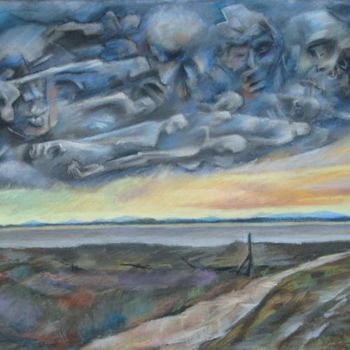「"Облака плывут,обла…」というタイトルの絵画 Игорь Карачевскийによって, オリジナルのアートワーク, オイル