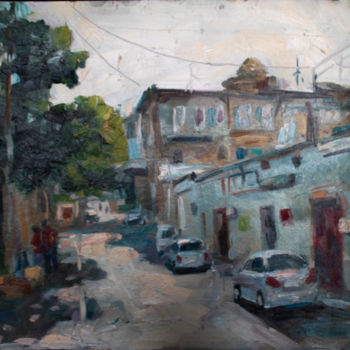 Painting titled "Old town" by Iigamov, Original Artwork, Oil
