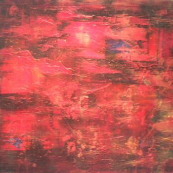 Painting titled "rouge mystérieux" by Iko, Original Artwork