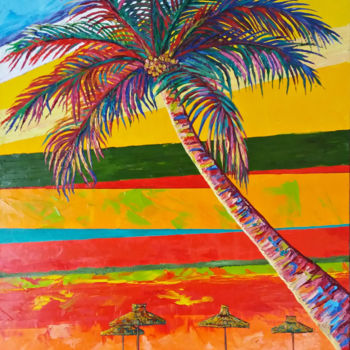 绘画 标题为“Африка - жара” 由Vyacheslav Ig, 原创艺术品, 油 安装在木质担架架上