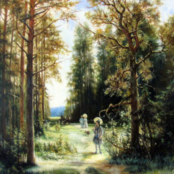 Картина под названием "Дорожка в лесу.Копи…" - Игорь Карандов, Подлинное произведение искусства