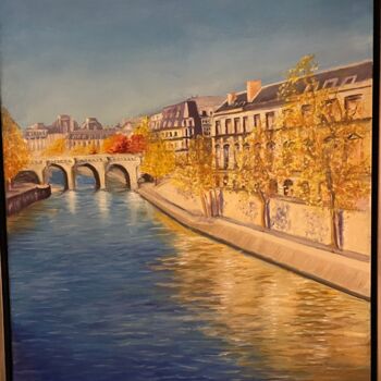 Painting titled "Paris" by Ikram Belarbi, Original Artwork, Oil