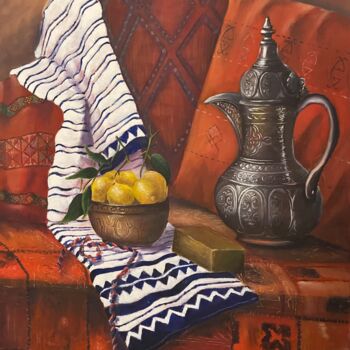 Painting titled "Heritage" by Ikram Belarbi, Original Artwork, Oil