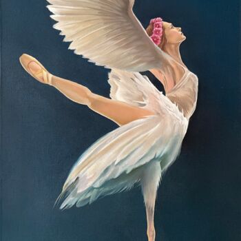 Schilderij getiteld "Freedom fly" door Ildar Bikbov, Origineel Kunstwerk, Olie