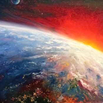 Painting titled "Morning of the Earth" by Ilgiz Murtazin, Original Artwork, Oil