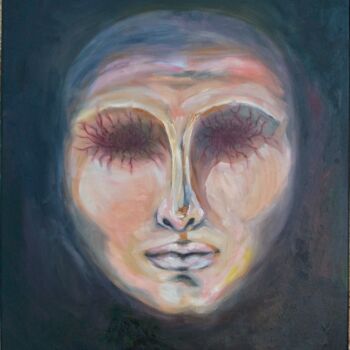 Painting titled "Лицо" by Ilana Sibel Baum, Original Artwork, Oil